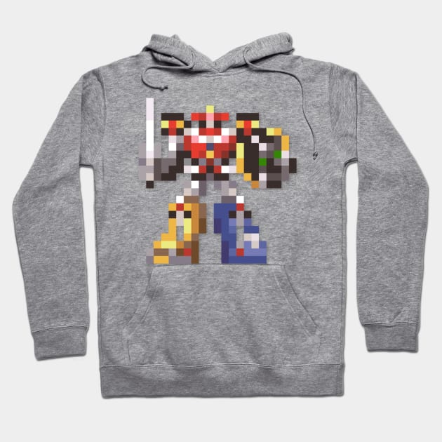 Dino Megazord low-res pixelart Hoodie by JinnPixel